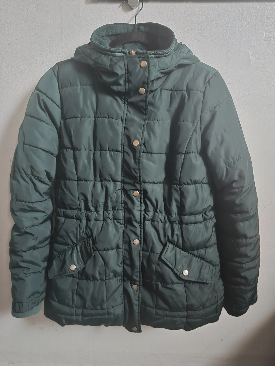 Royal Green Puffer Jacket with Hood - photo 4