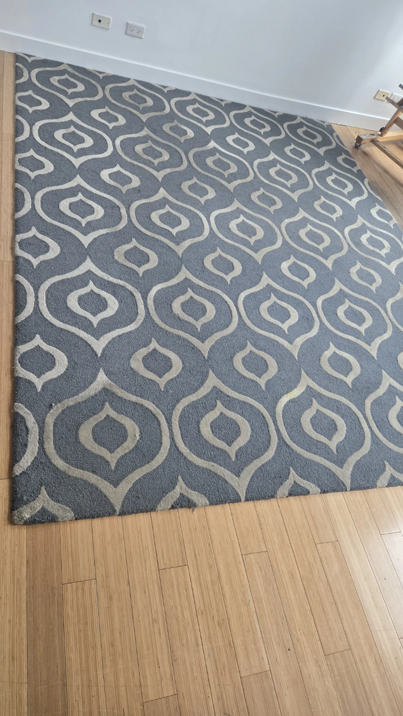 Ligne Roset wool Gray and Beige  Area Rug 8 x 10