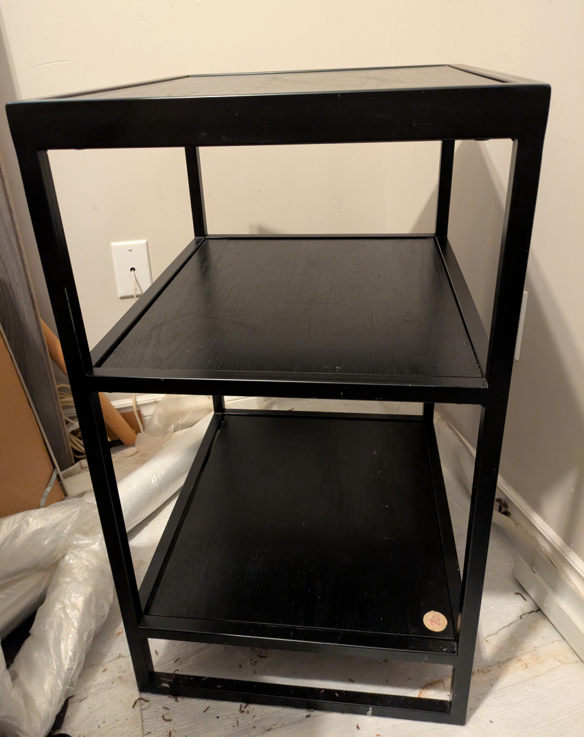🏆 3- tier  very sturdy shelving unit -black