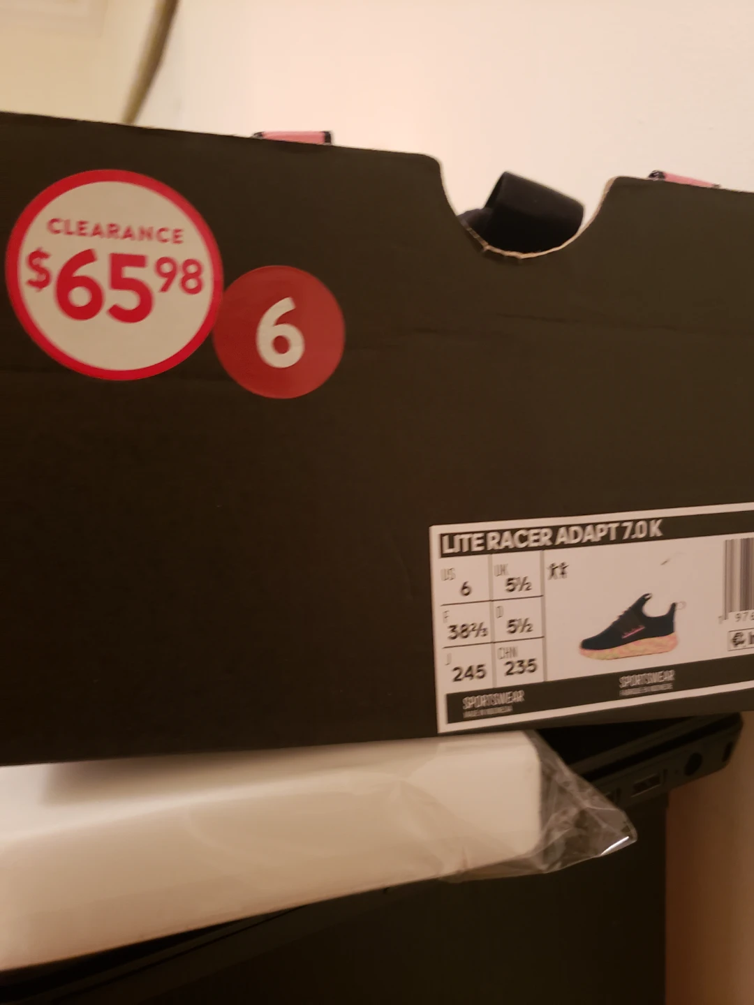 Adidas Lite Racer Adapt Shoes.size 6 - photo 5