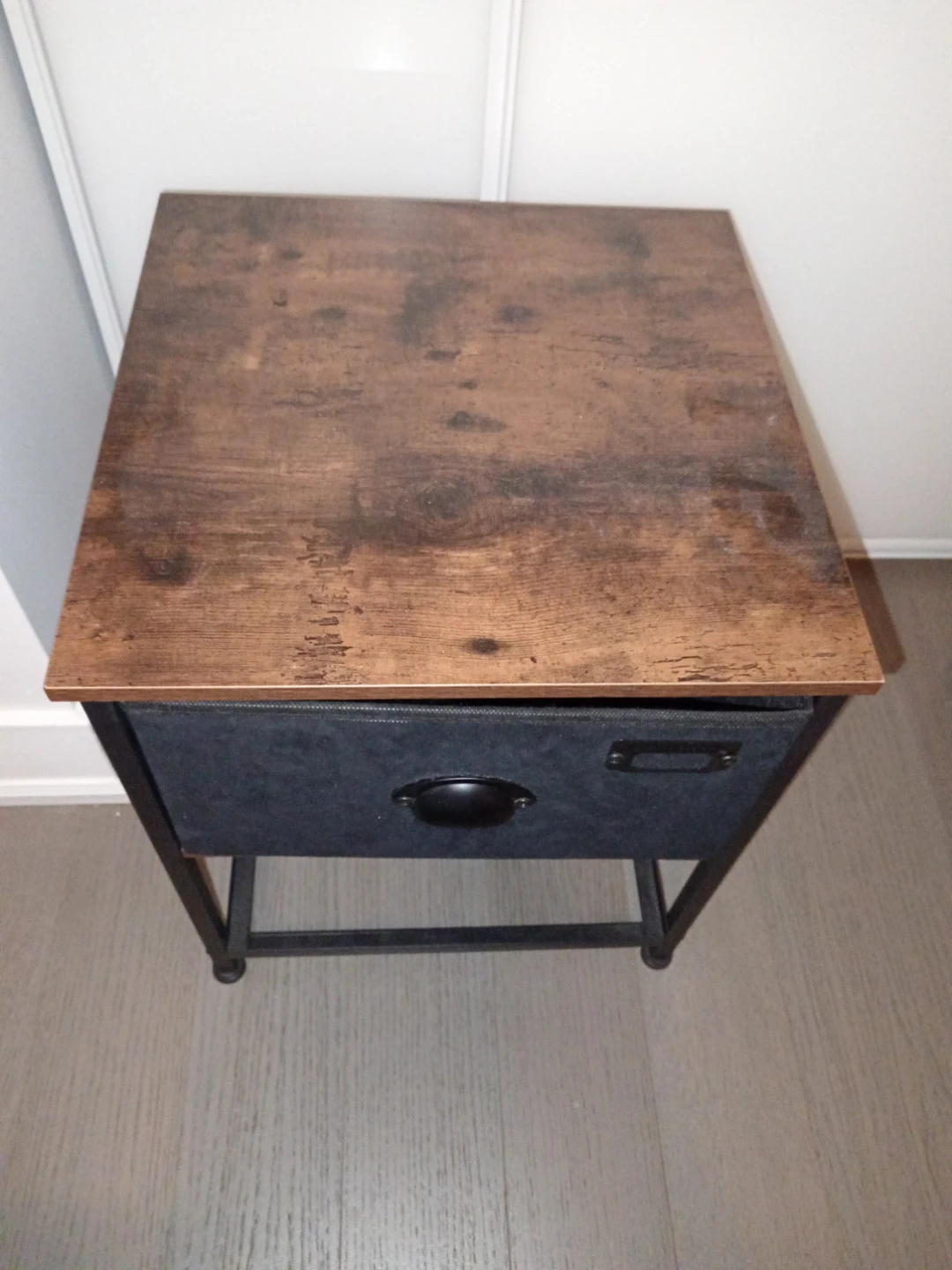 Industrial End Table with Drawer - photo 2