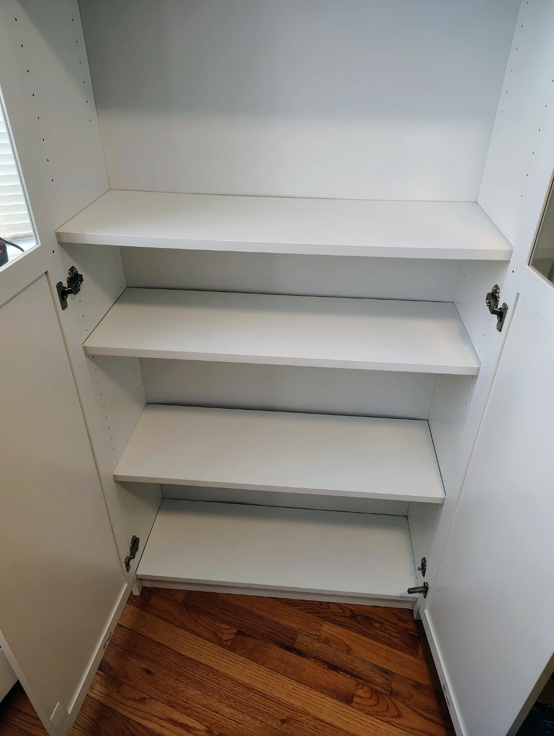 IKEA White Display Cabinet with Glass Doors - photo 3