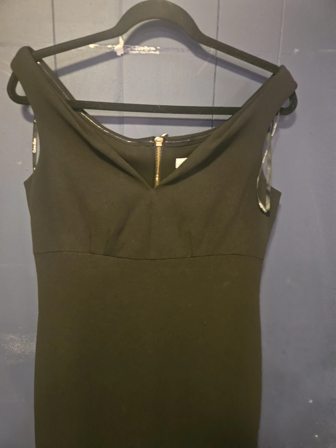 Calvin Klein Black Off-the-Shoulder Sheath Dress Size 10 - photo 4
