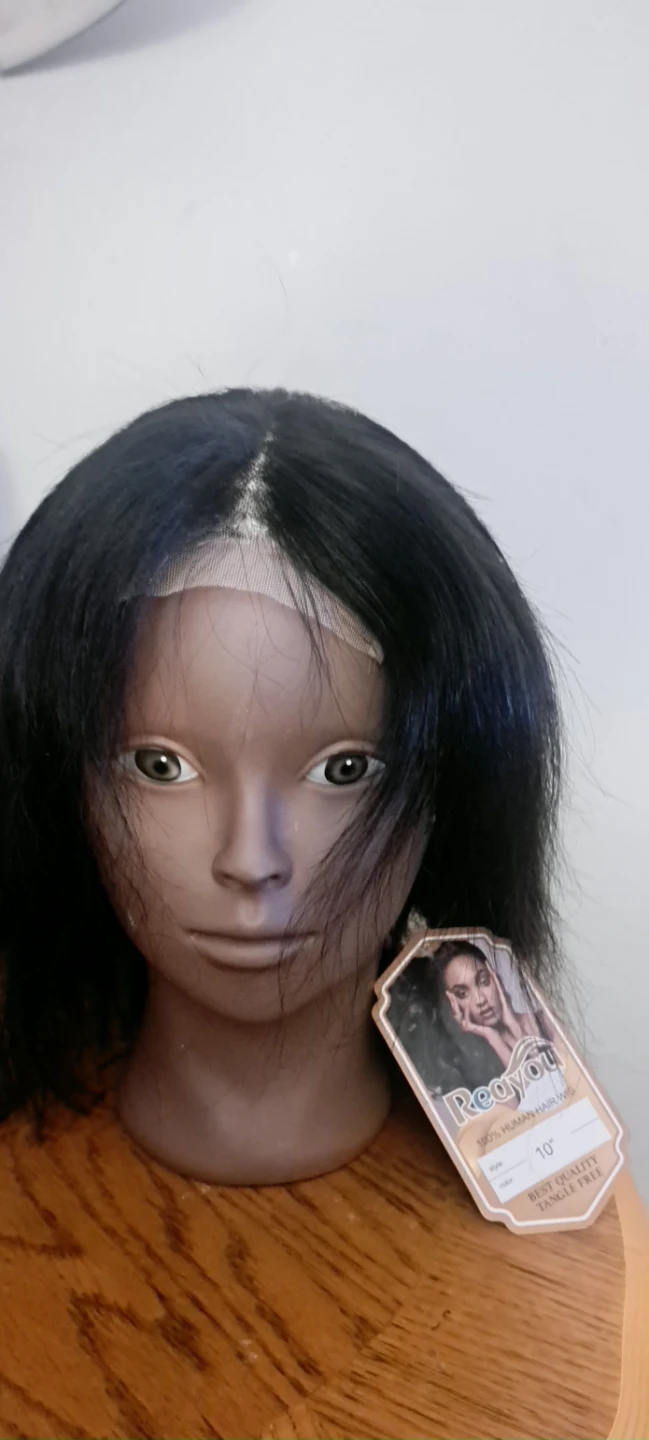 SUCOO Swiss Lace Wig Bob Kinky 10" Natural - photo 5