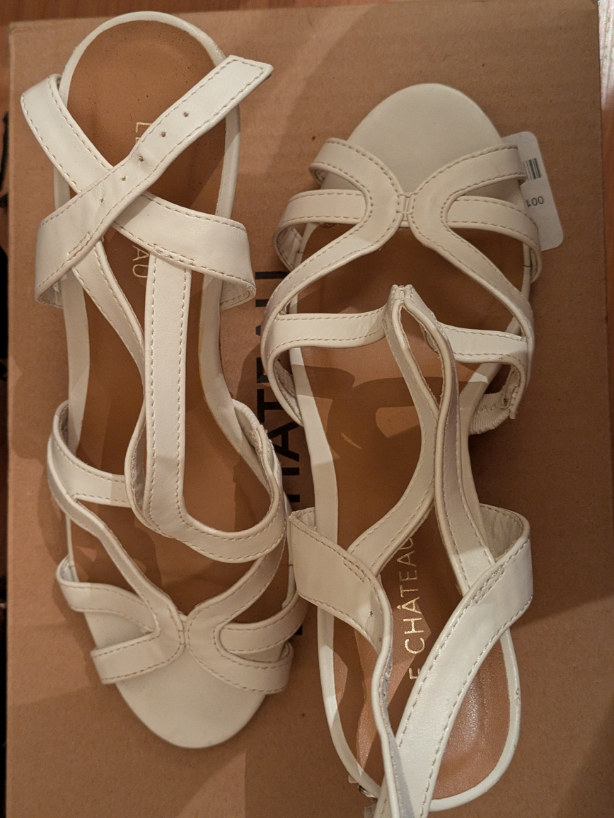 🏆 Le Chateau cork wedge heel sz: 6.5
