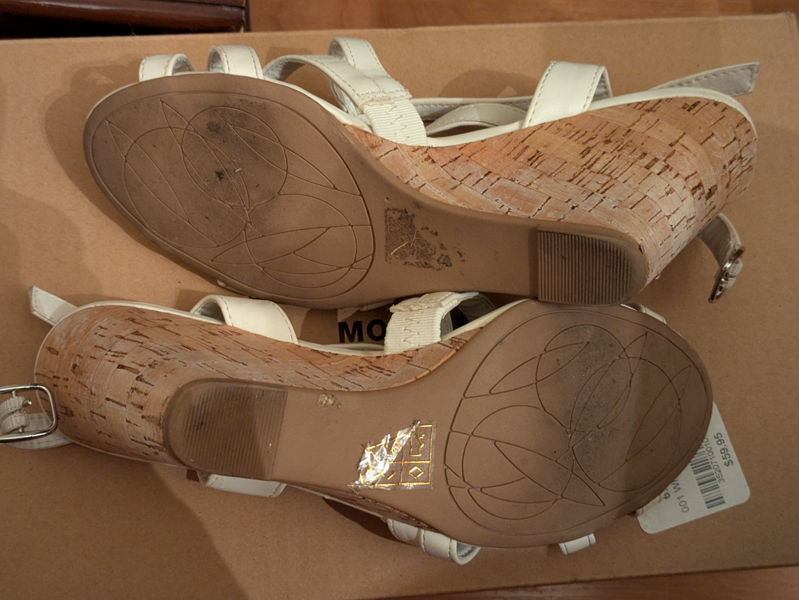 🏆 Le Chateau cork wedge heel sz: 6.5 - photo 2