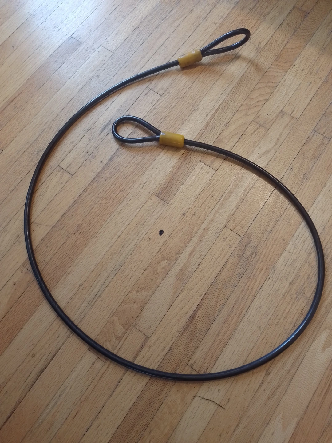 Black Security Cable with Yellow Loops