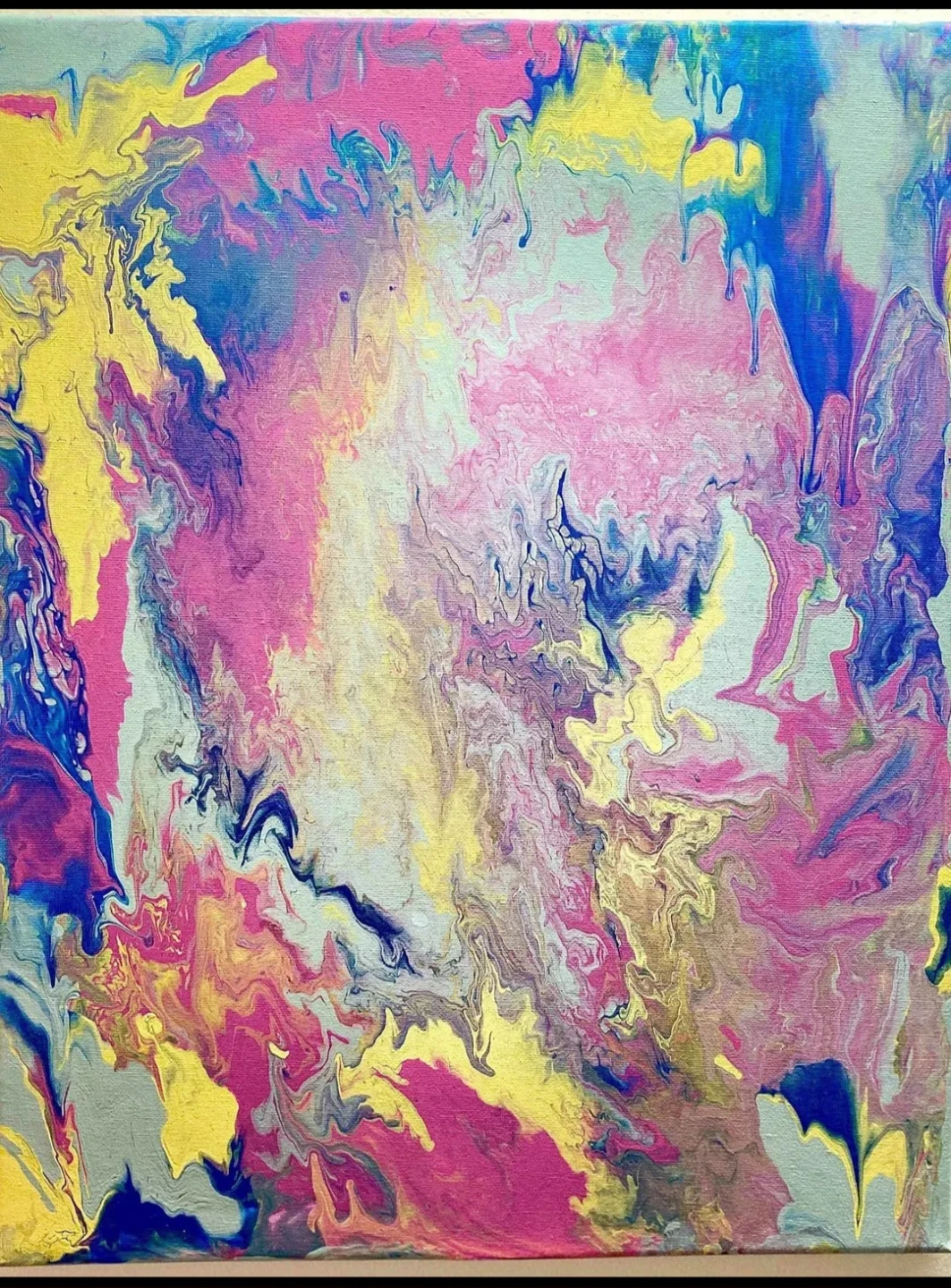 Abstract Pour Painting