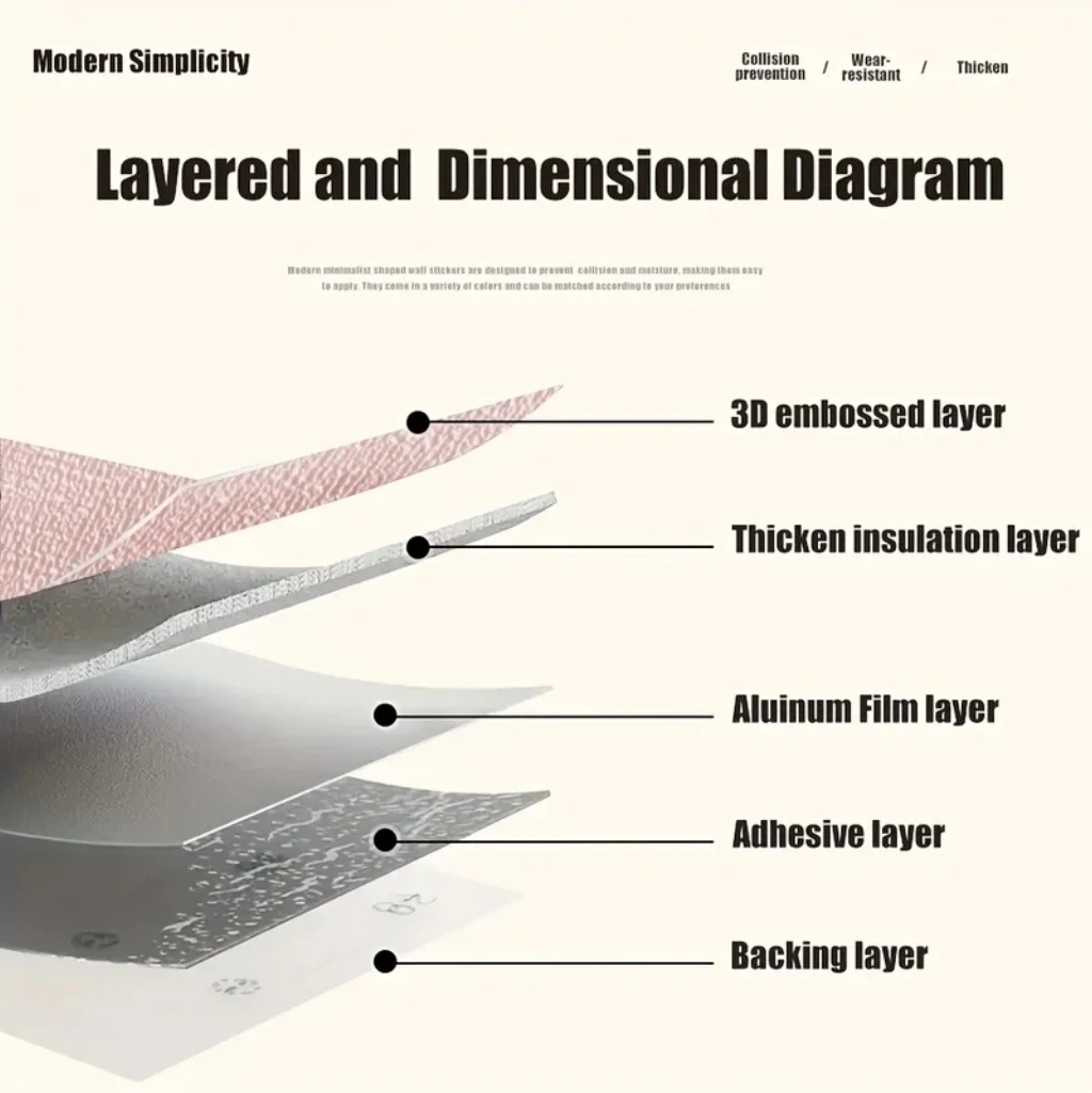 20 Self-Adhesive 3D Wall panels PINK + WHITE - photo 4