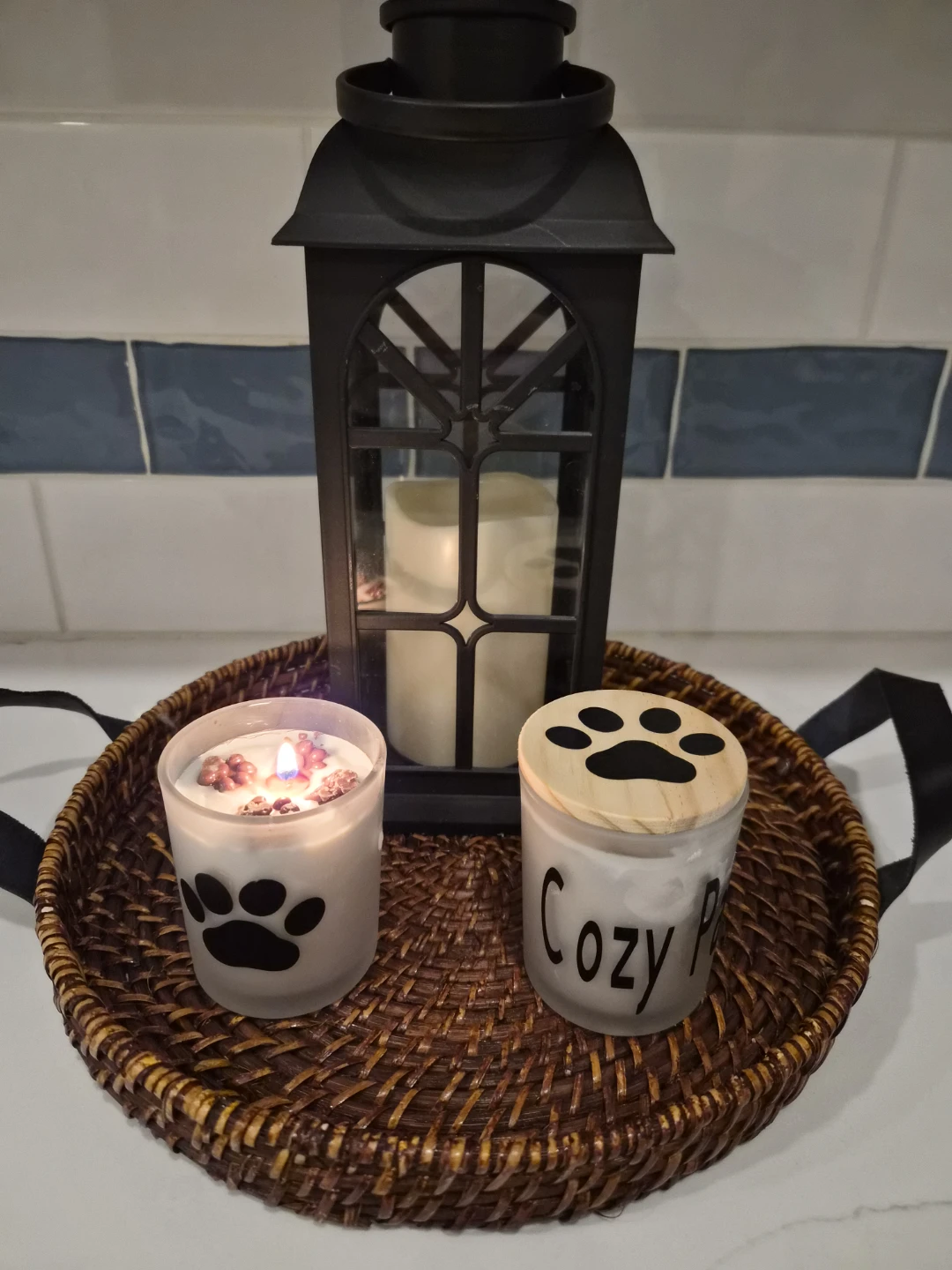 Paw Print Candle – Hand Poured Coconut Wax | Pet Lover Gift