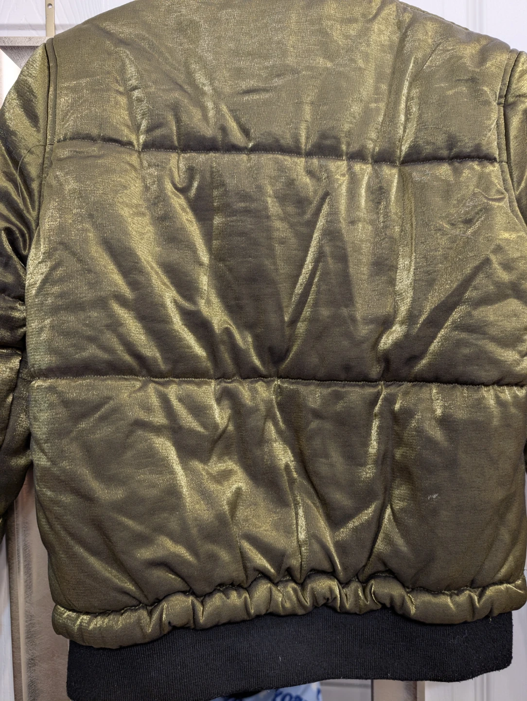 TOPSHOP Women's Puffer Jacket - Shiny Olive Green-US 4 - photo 4