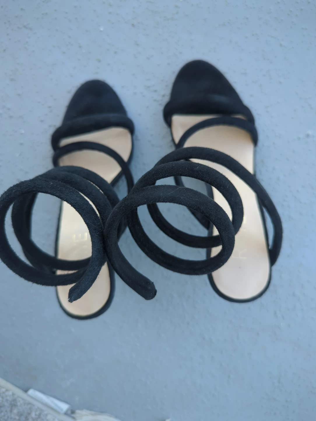Black Suede Spiral Heels by RAYE - photo 3