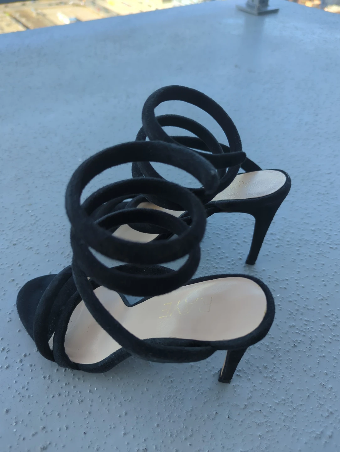 Black Suede Spiral Heels by RAYE - photo 4