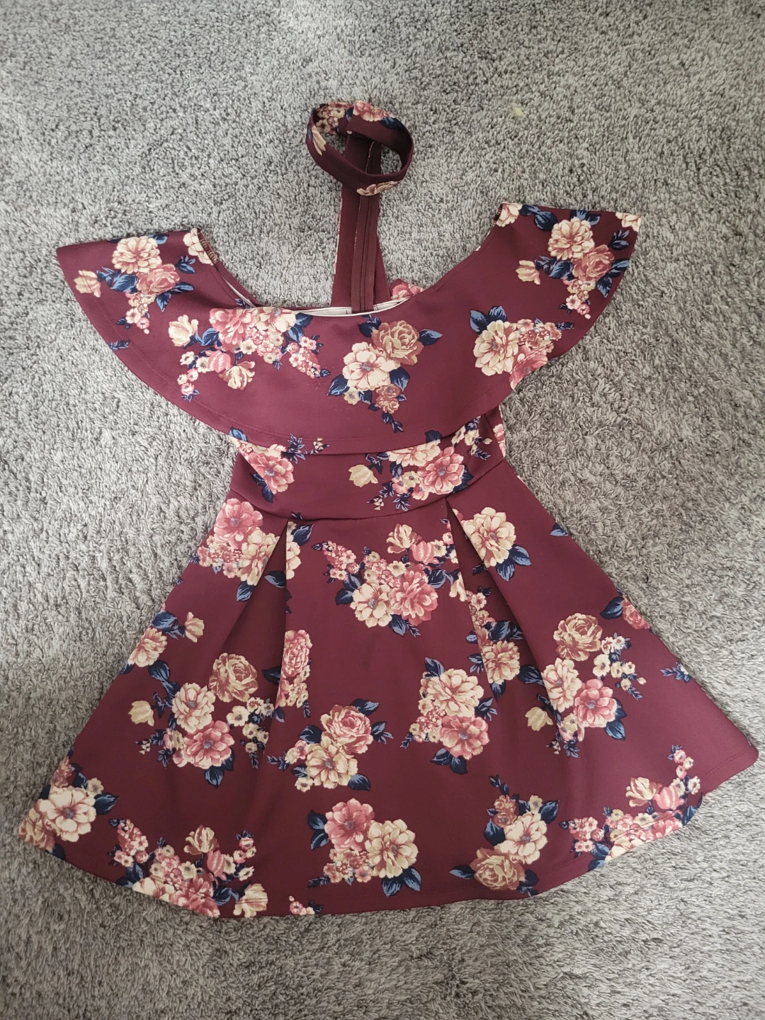 Iris Floral Cold Shoulder Dress Size S - photo 4