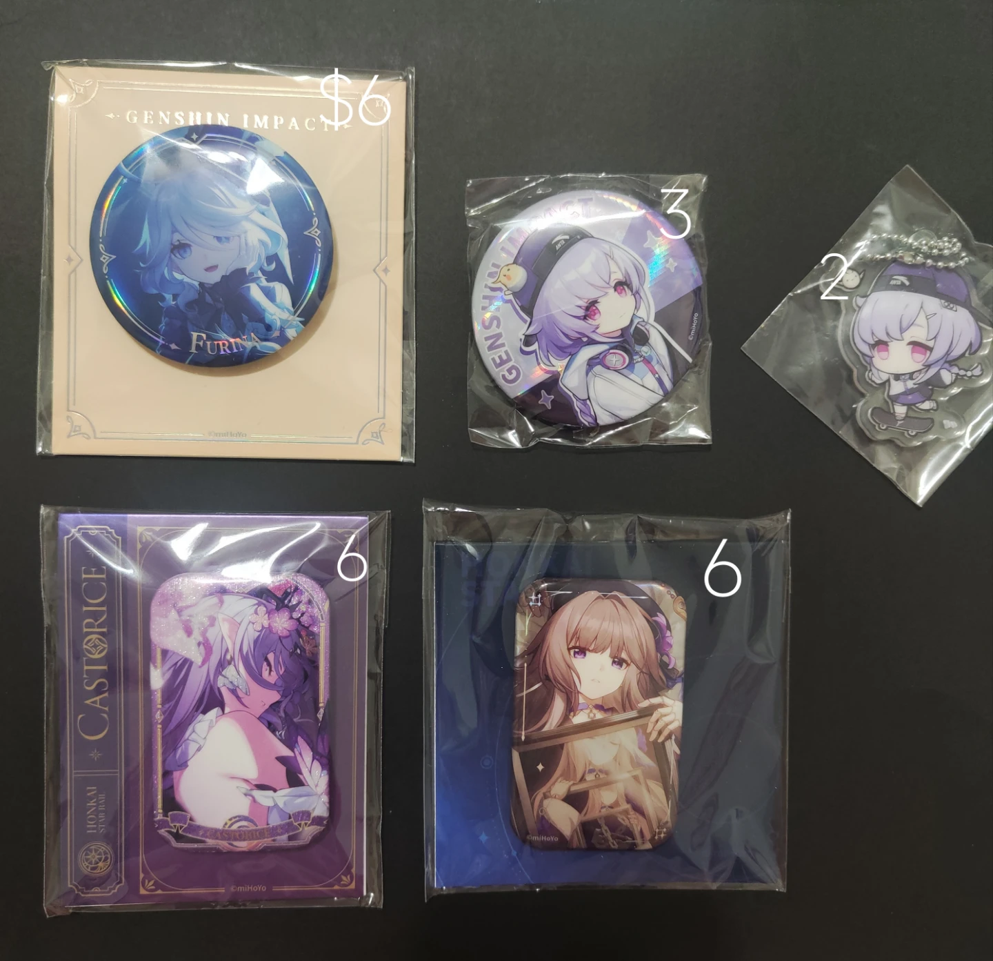Genshin Impact & Honkai Star Rail Pins