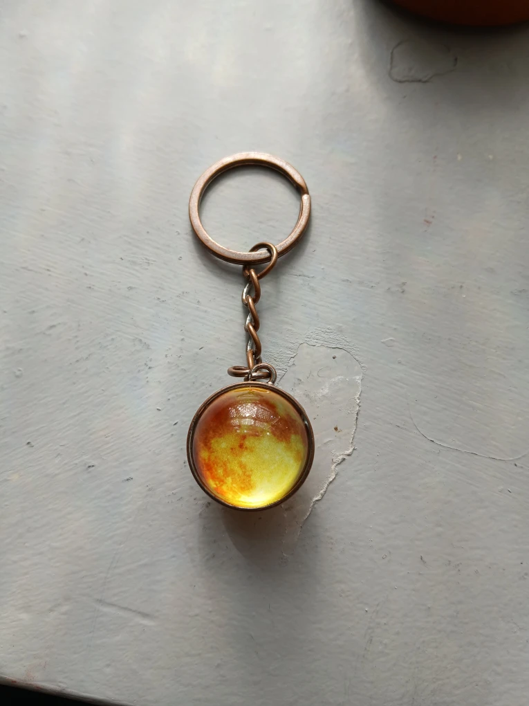 Glass Marble Keychain