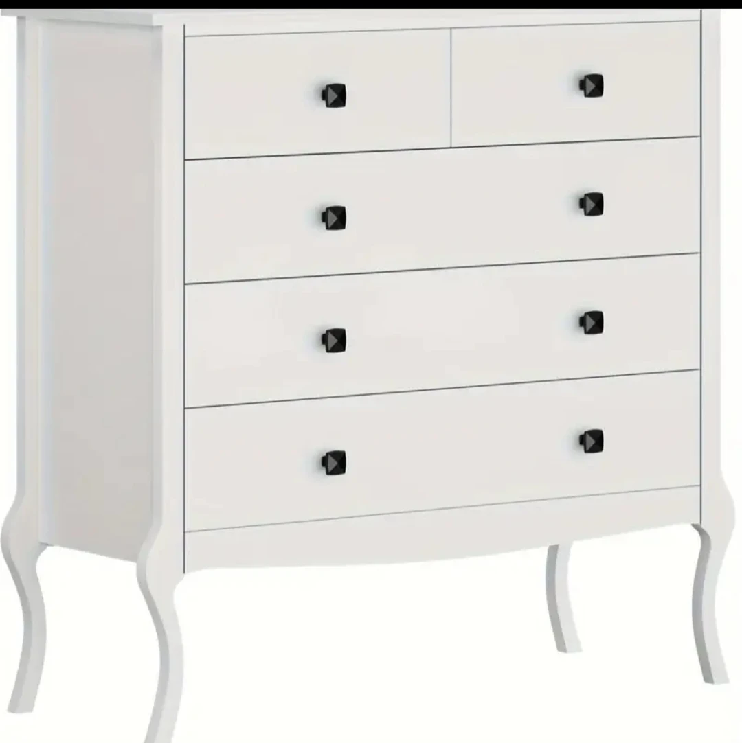 White 5-Drawer Chest