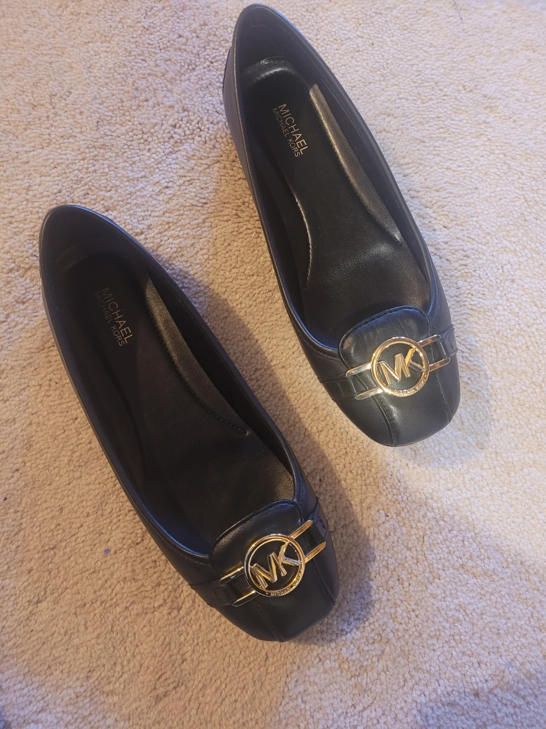Michael Kors Black Leather Loafers Size 6.5