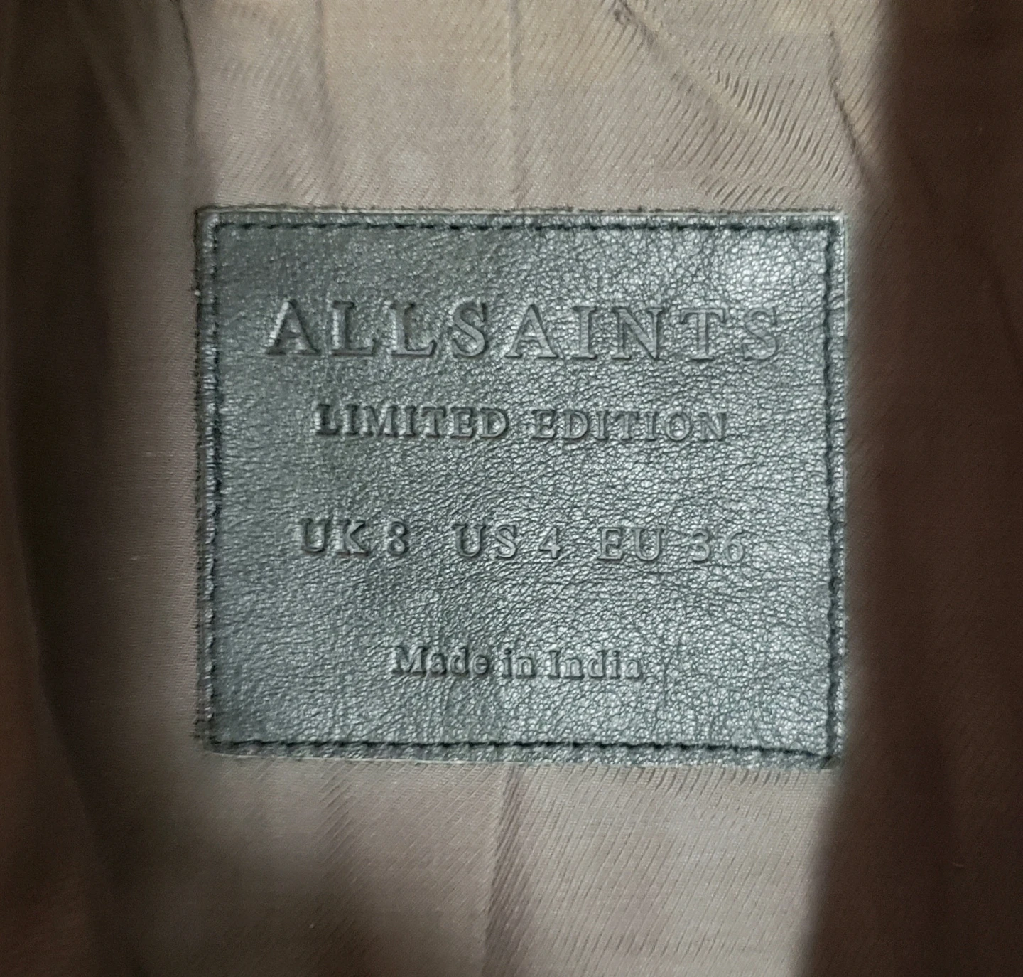 ALLSAINTS Limited Edition Leather Jacket (Size : Woman Small) - photo 3