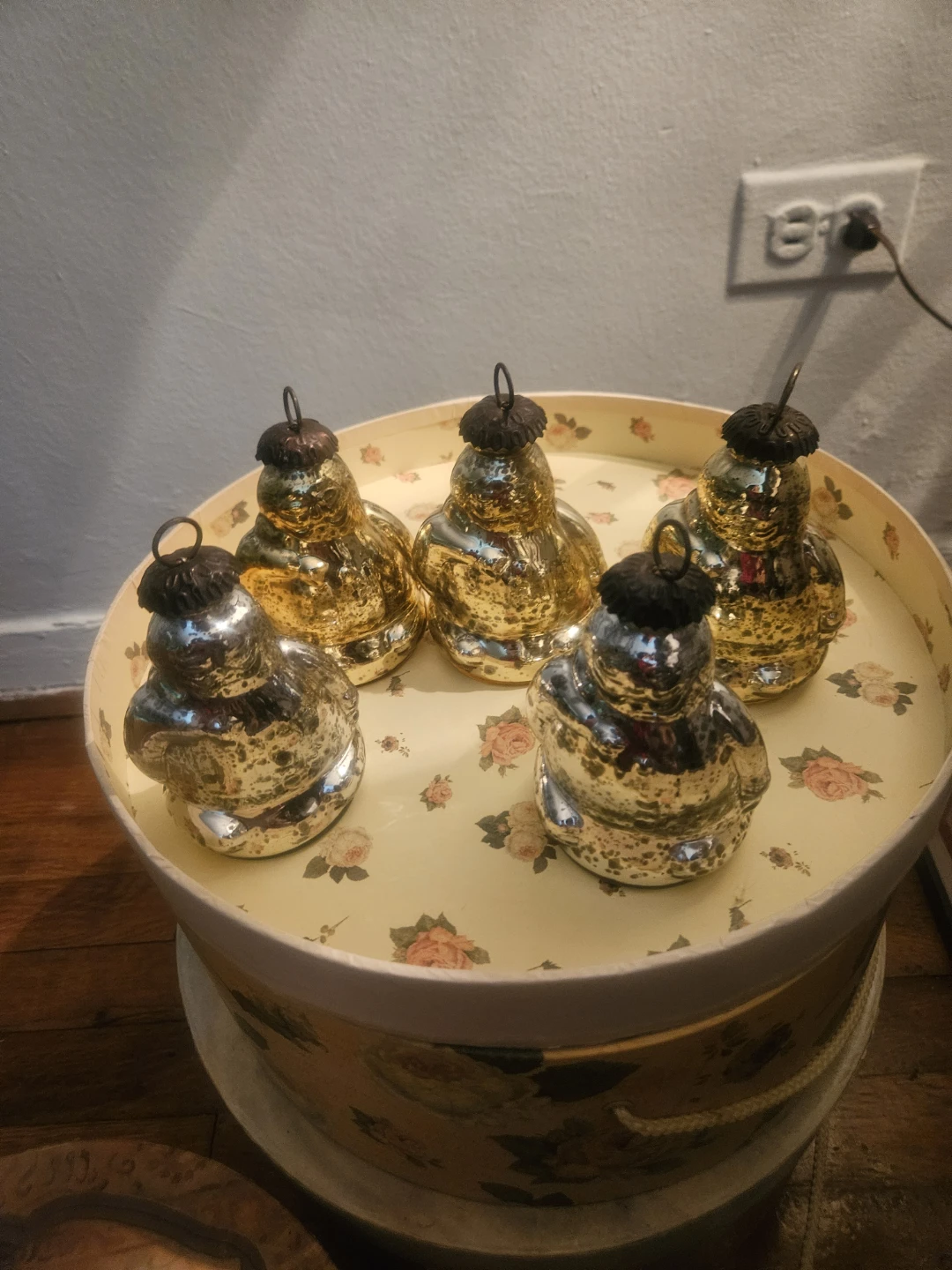 Set of 5 VTG LASS Mercury old fashioned Ornaments - Bird Shaped