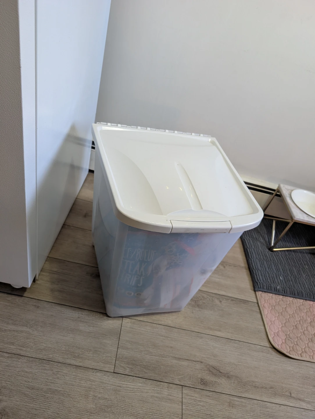 Pet Food Storage Container with Wheels - photo 2