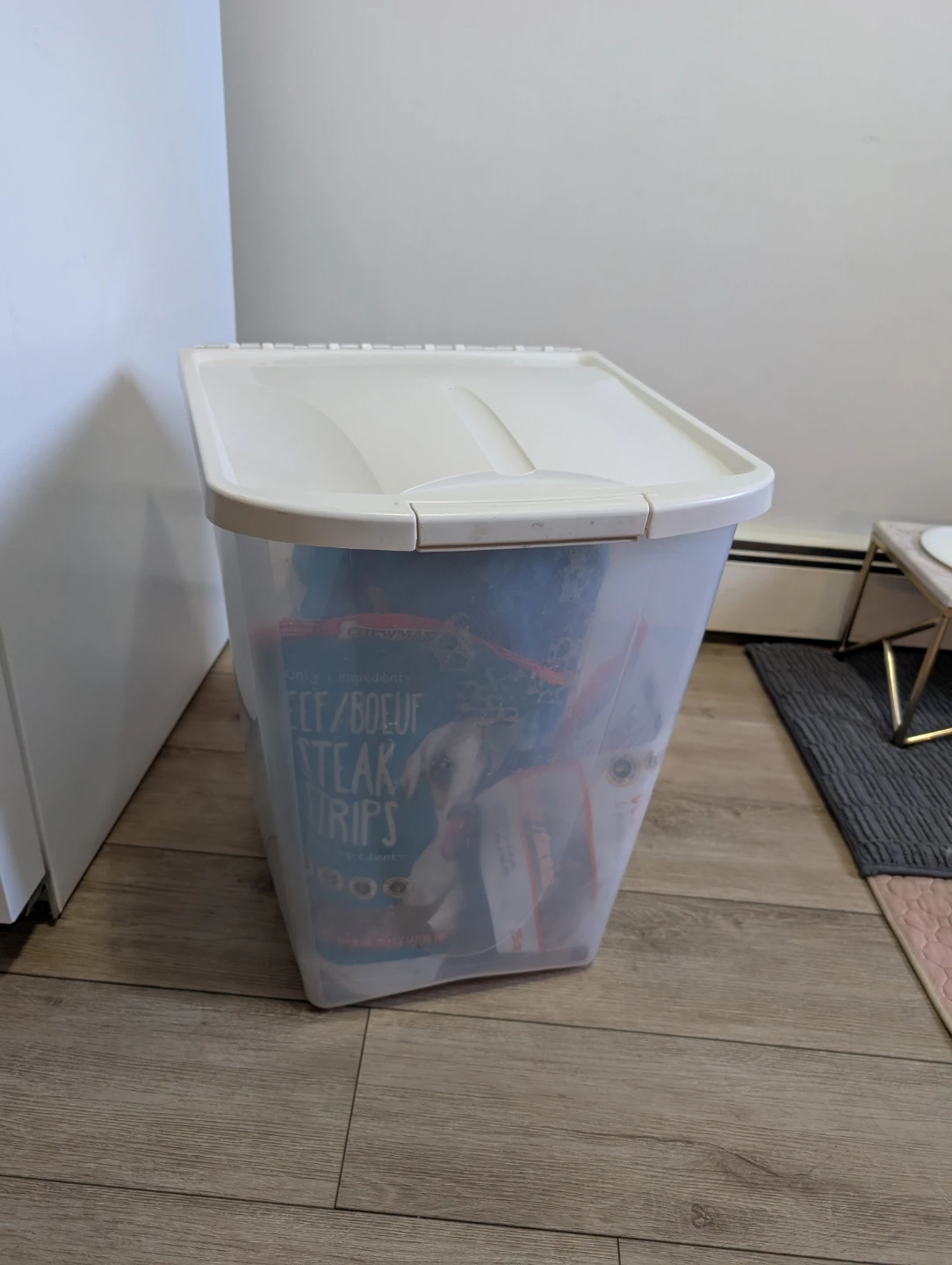 Pet Food Storage Container with Wheels - photo 3
