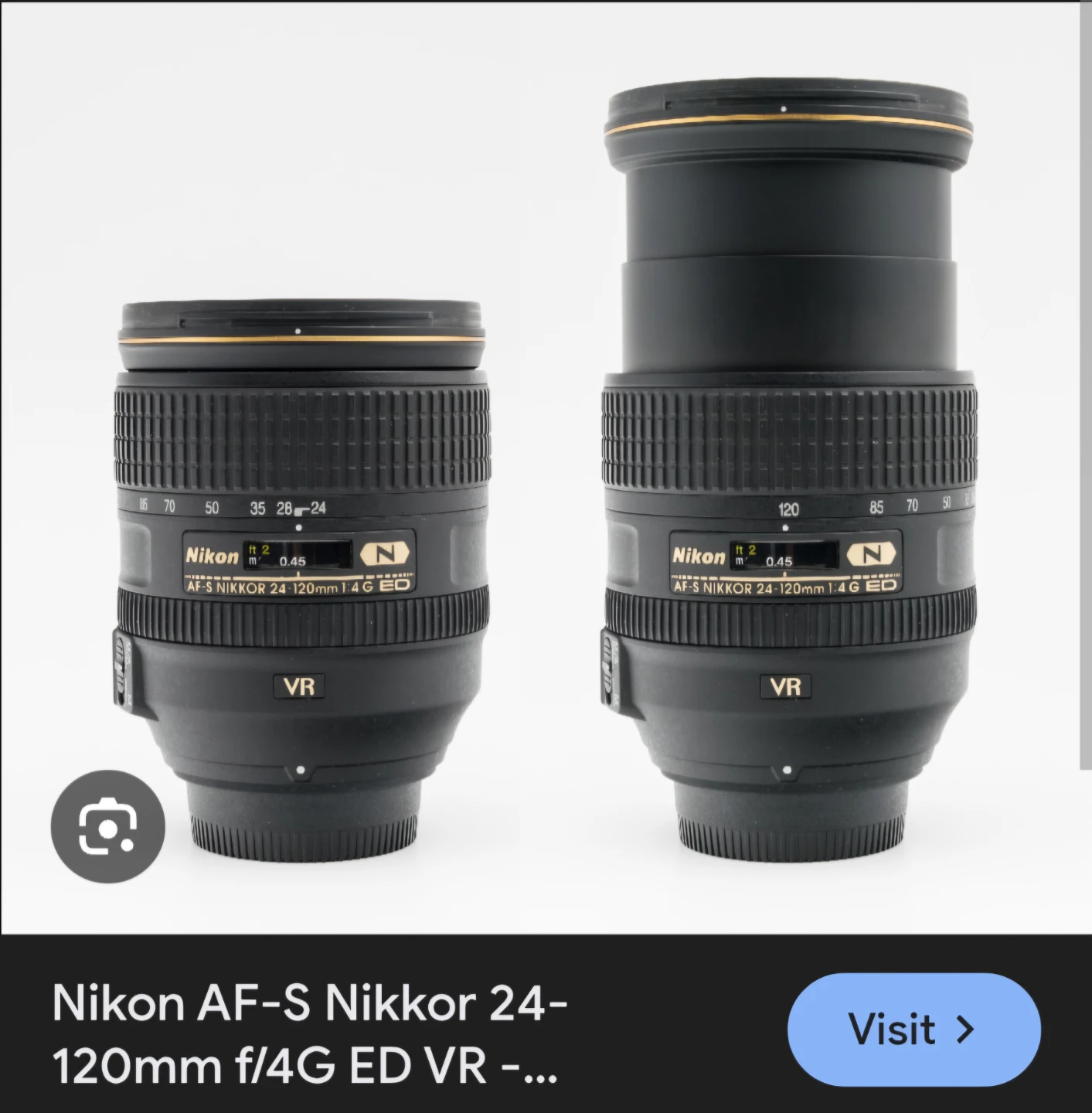 Nikon AF-S NIKKOR 24-120mm f/4G ED VR Lens