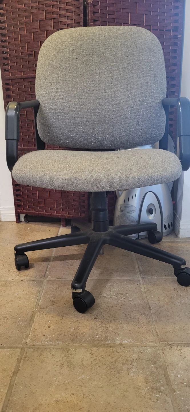 Grey Office Chair with Wheels