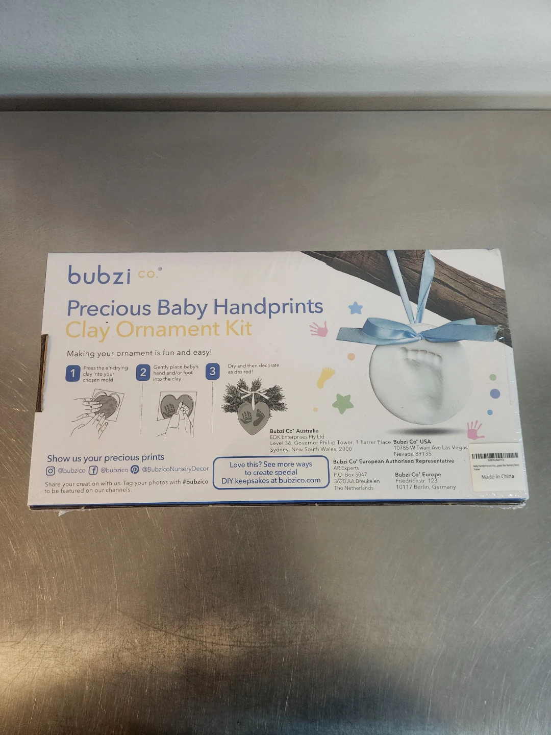 Bubzi Co. Precious Baby Handprints Clay Ornament Kit - photo 4