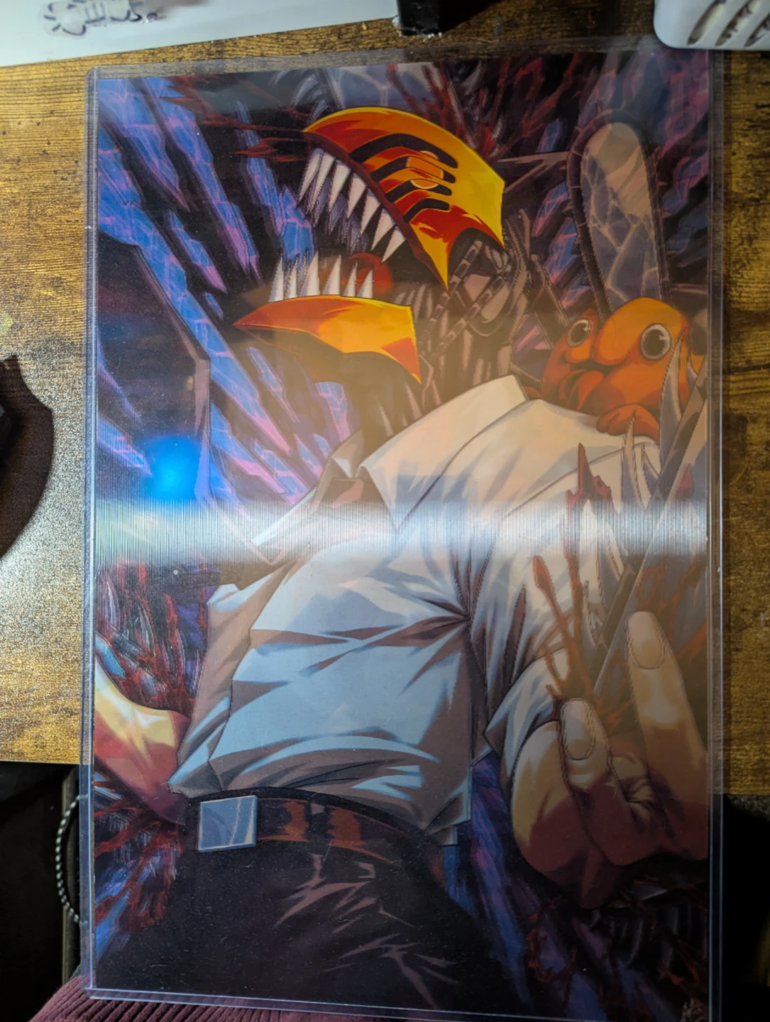 Holographic Chainsaw Man Poster