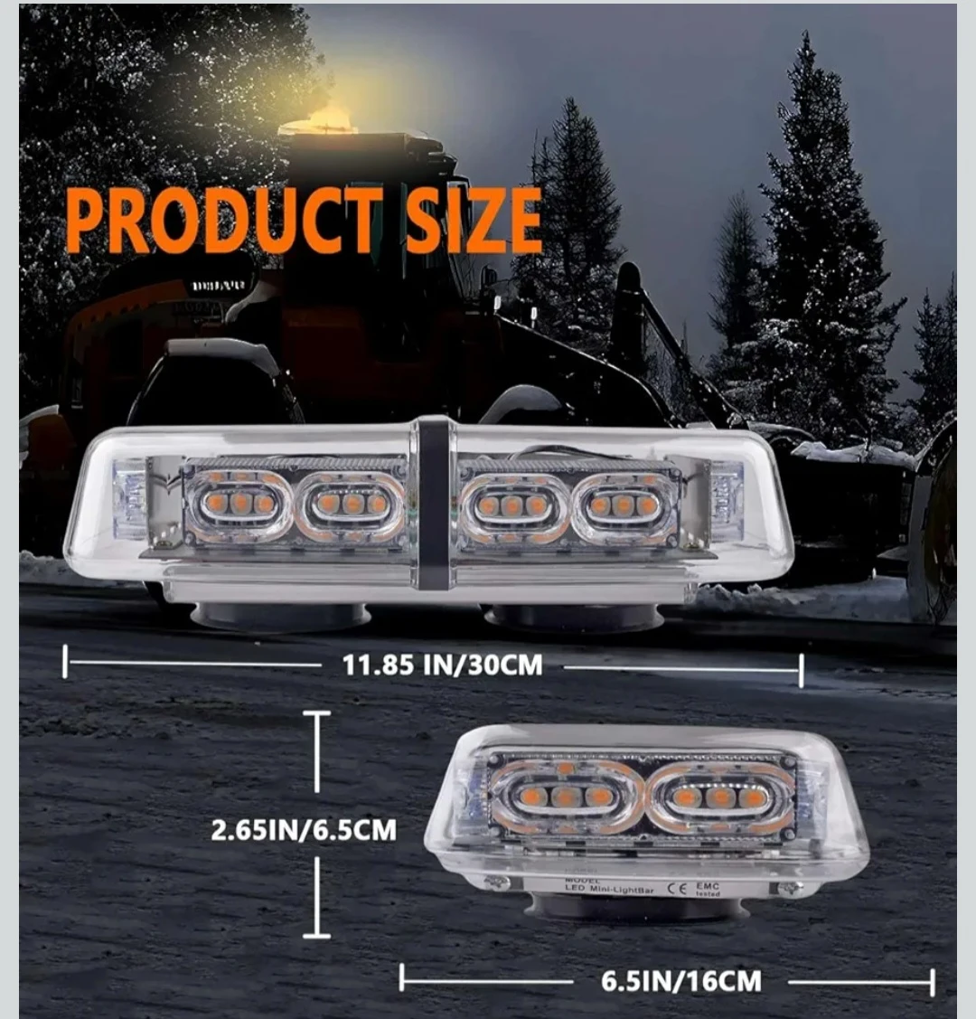 Brand New Amber LED Strobe Light Bar - photo 2