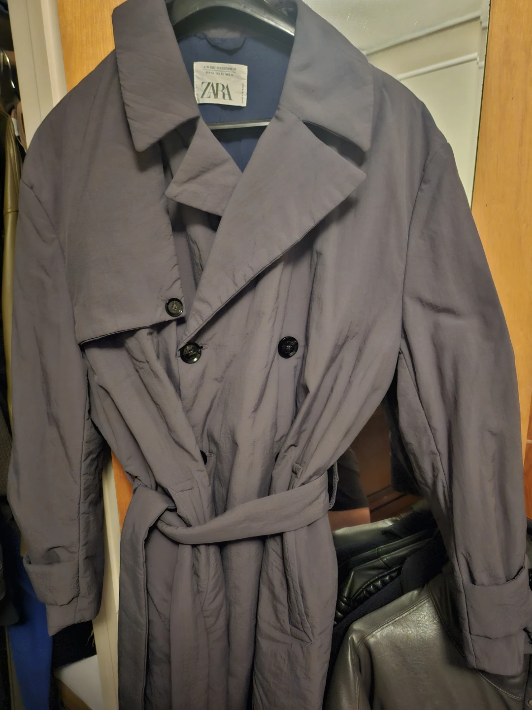 Zara Men's Jackets Bundle (Faux Leather, Fleece, Trench) - photo 4
