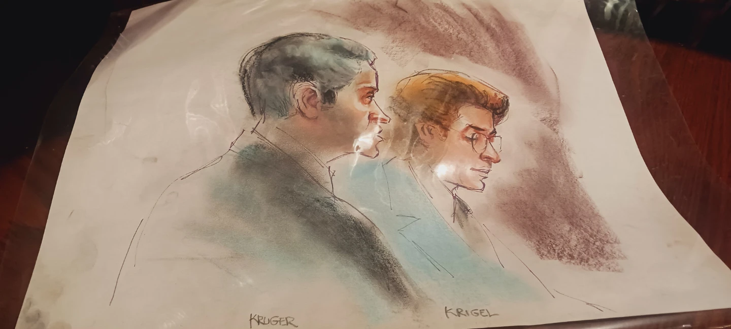 Courtroom Sketch Artwork- Kruger and Krigel