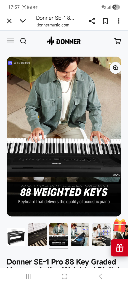 Donner SE-1 Pro 88 Key Graded Hammer Action Digital Piano - photo 3