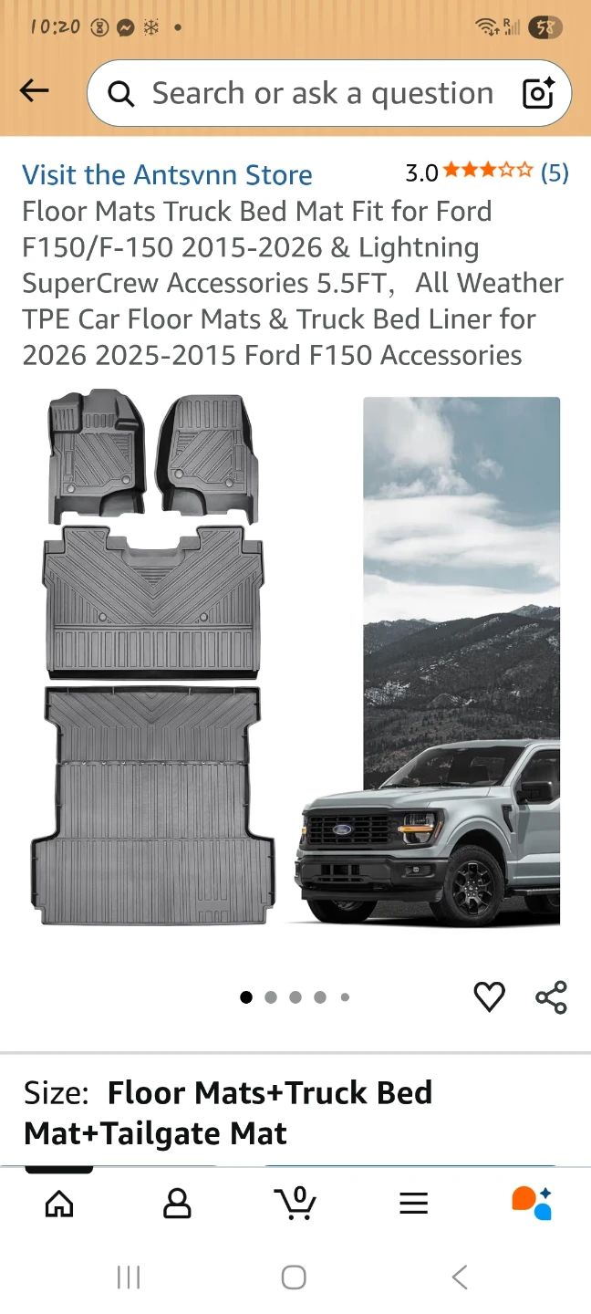 Floor Mats & Truck Bed Liner for Ford F-150 (2015-2024)