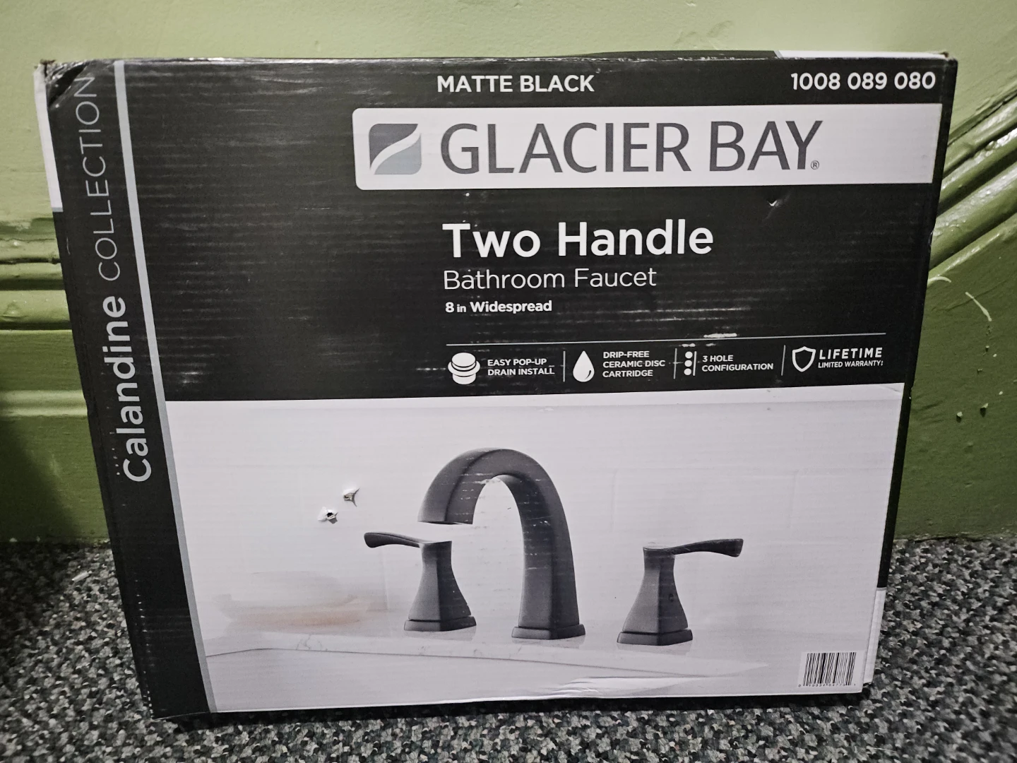 Glacier Bay Matte Black Two Handle Bathroom Faucet - photo 2