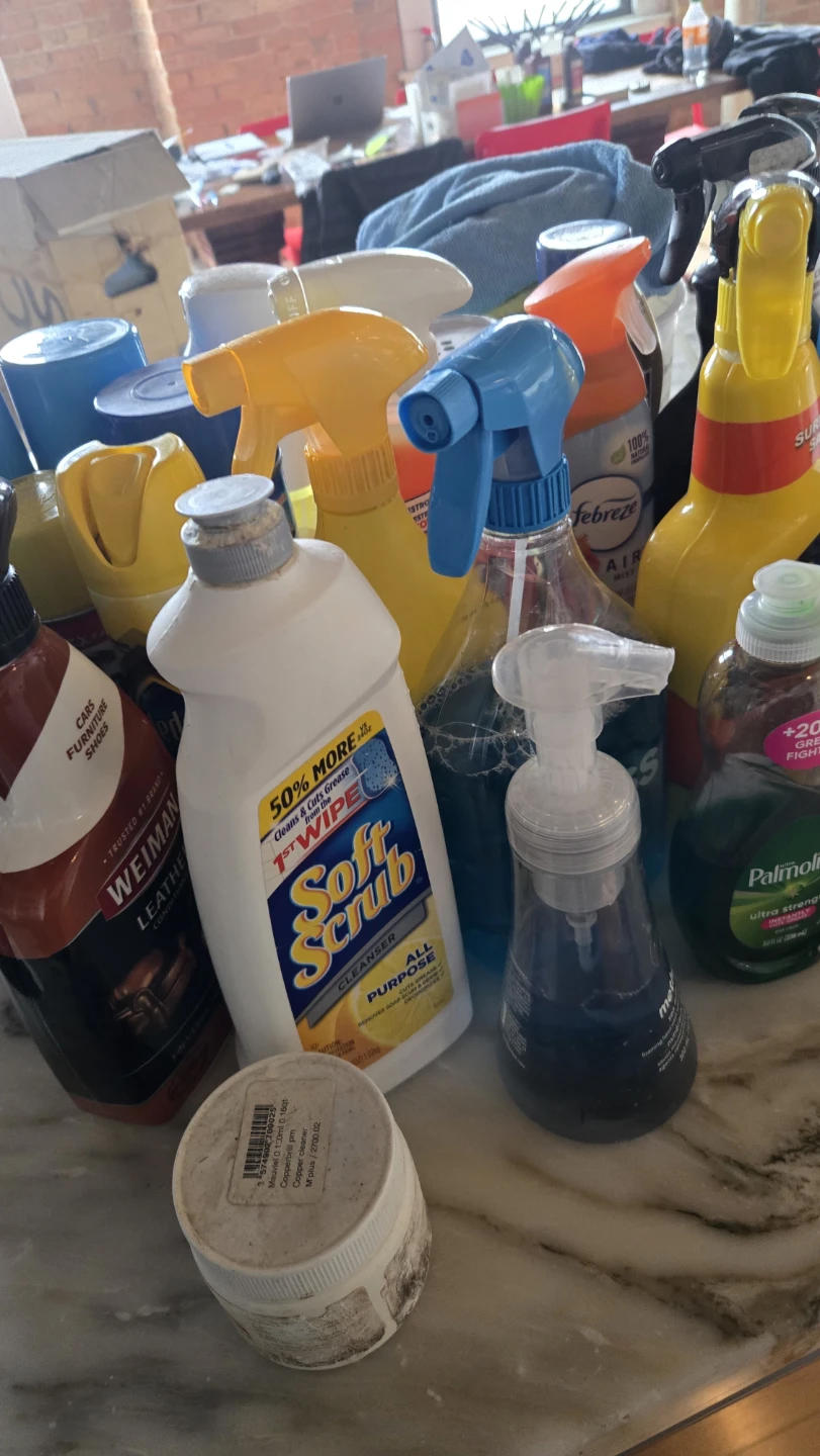 Assorted Household Cleaning Supplies