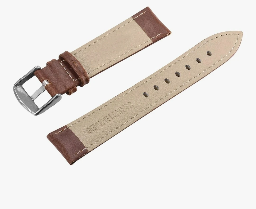 NARAKO 20mm Genuine Leather Watch Band Strap