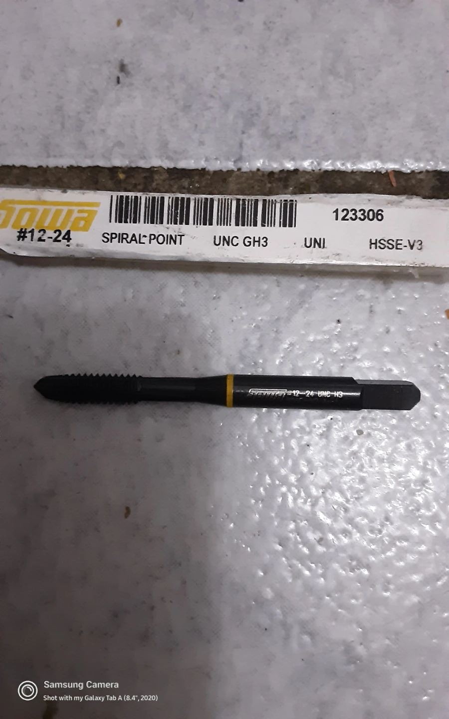Sowa Spiral Point Tap 12-24 UNC GH3
