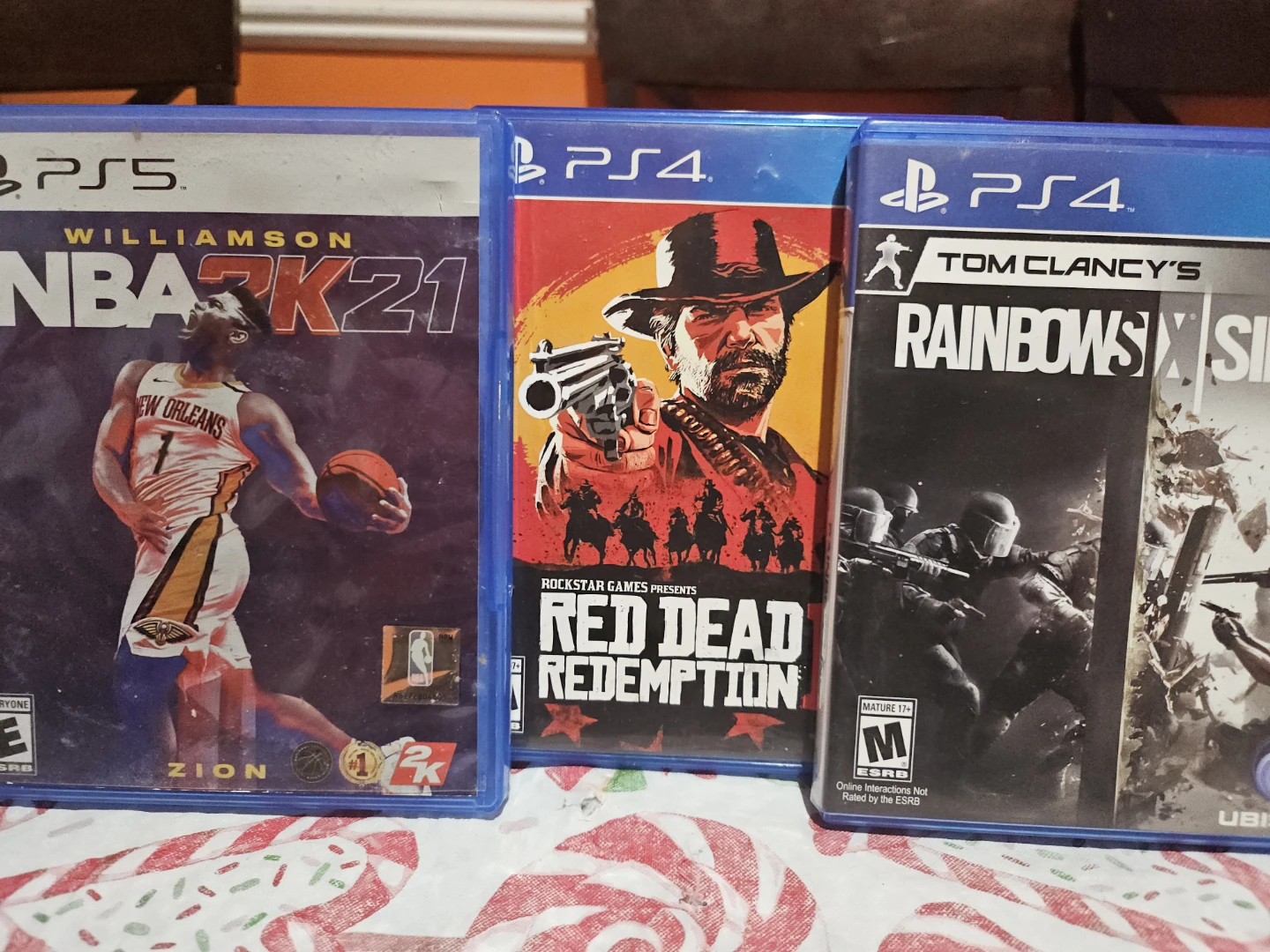 PS5 NBA 2K21, PS4 Red Dead Redemption & Rainbow Six Siege Games