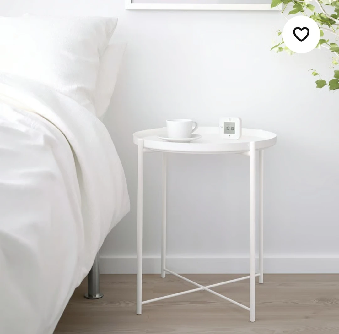 IKEA White GLADOM Side Table