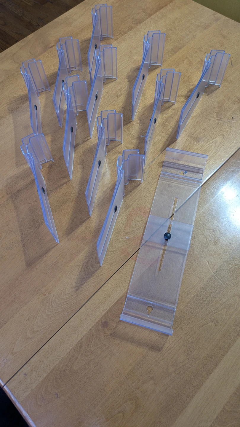 Lot of 13 Clear Plastic Record Album Display Wall Mounts - photo 4