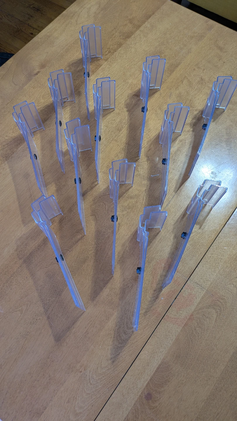 Lot of 13 Clear Plastic Record Album Display Wall Mounts - photo 5