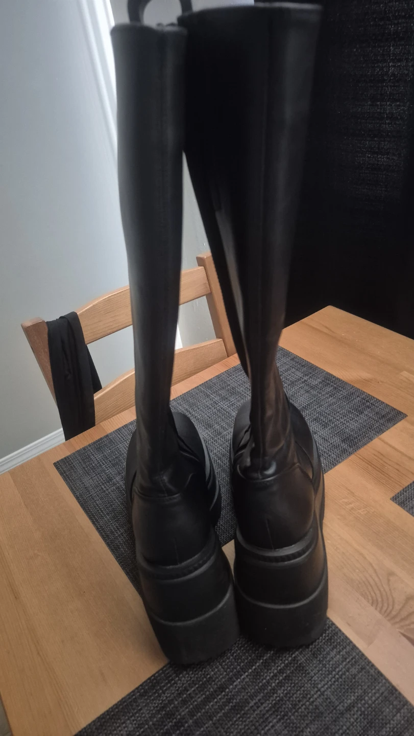 Demonia Women's Shaker-100 Wedge Platform Knee High Boots - photo 2