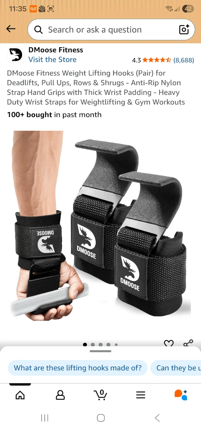 DMoose Fitness Weight Lifting Hooks - photo 3