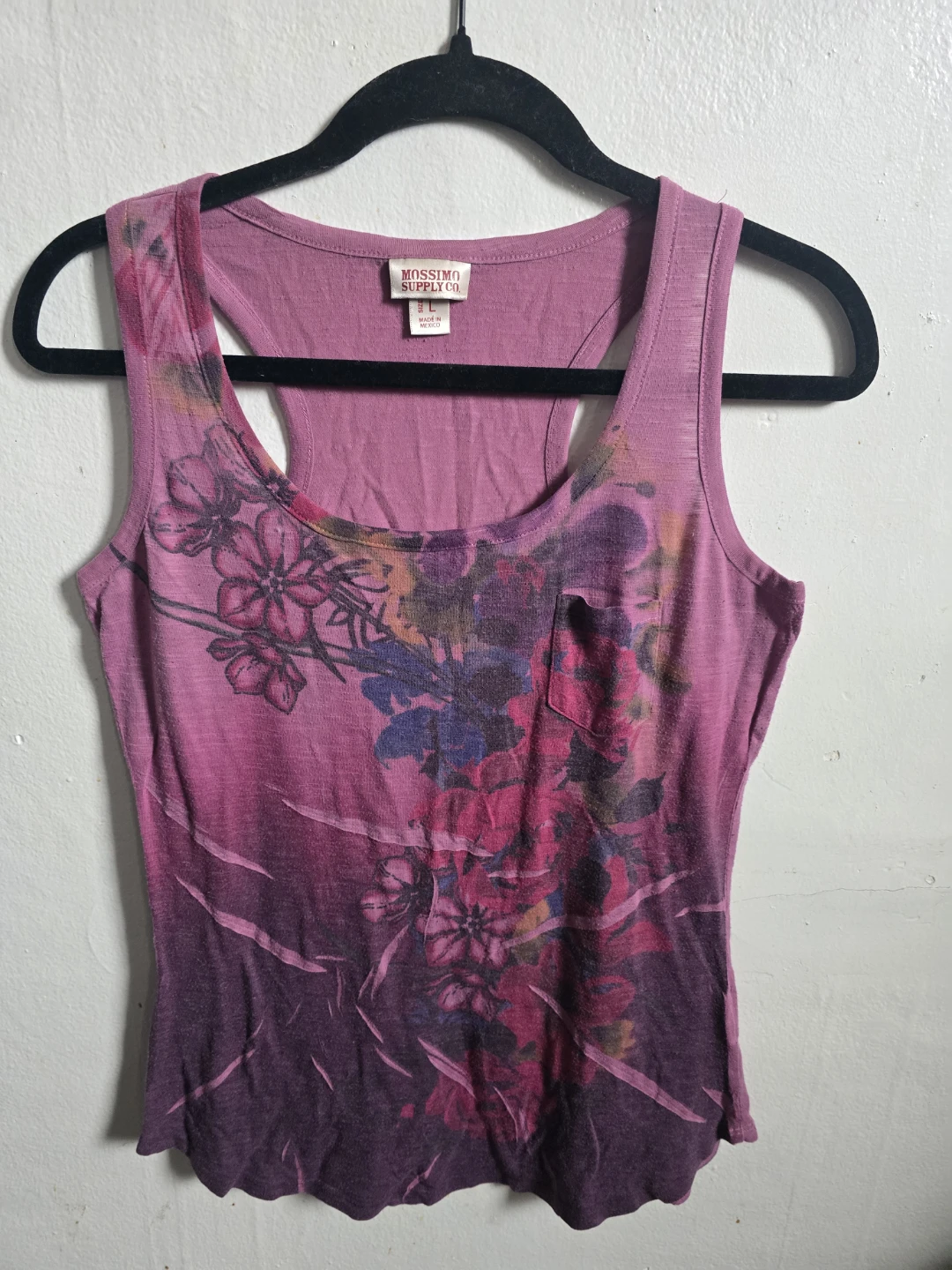 Mossimo Supply Co. Women's Pink Floral Tank Top Size L - photo 2