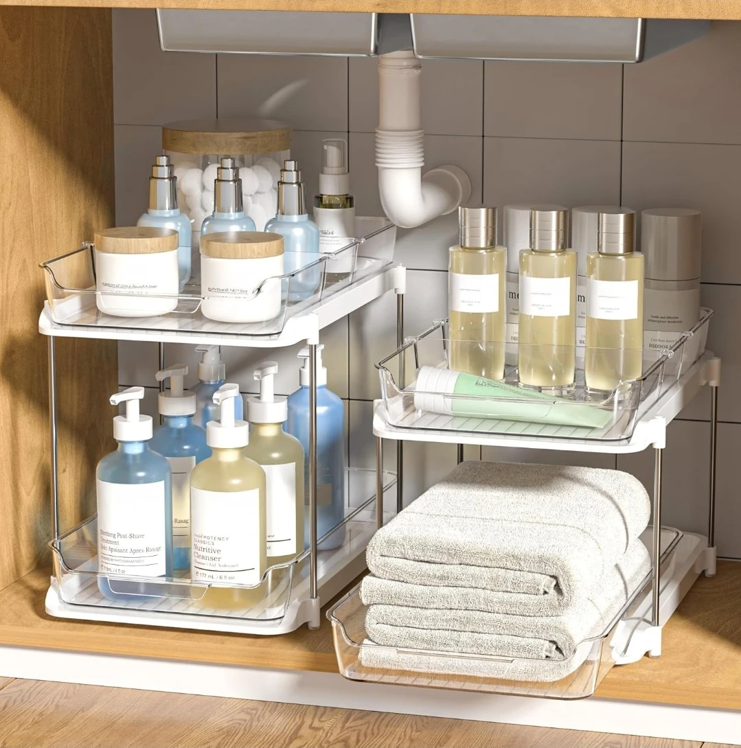 2-Tier Sliding Drawer Organizer