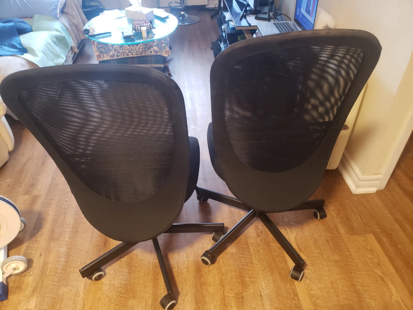 Black Mesh Office Chairs (Set of 2) - photo 3