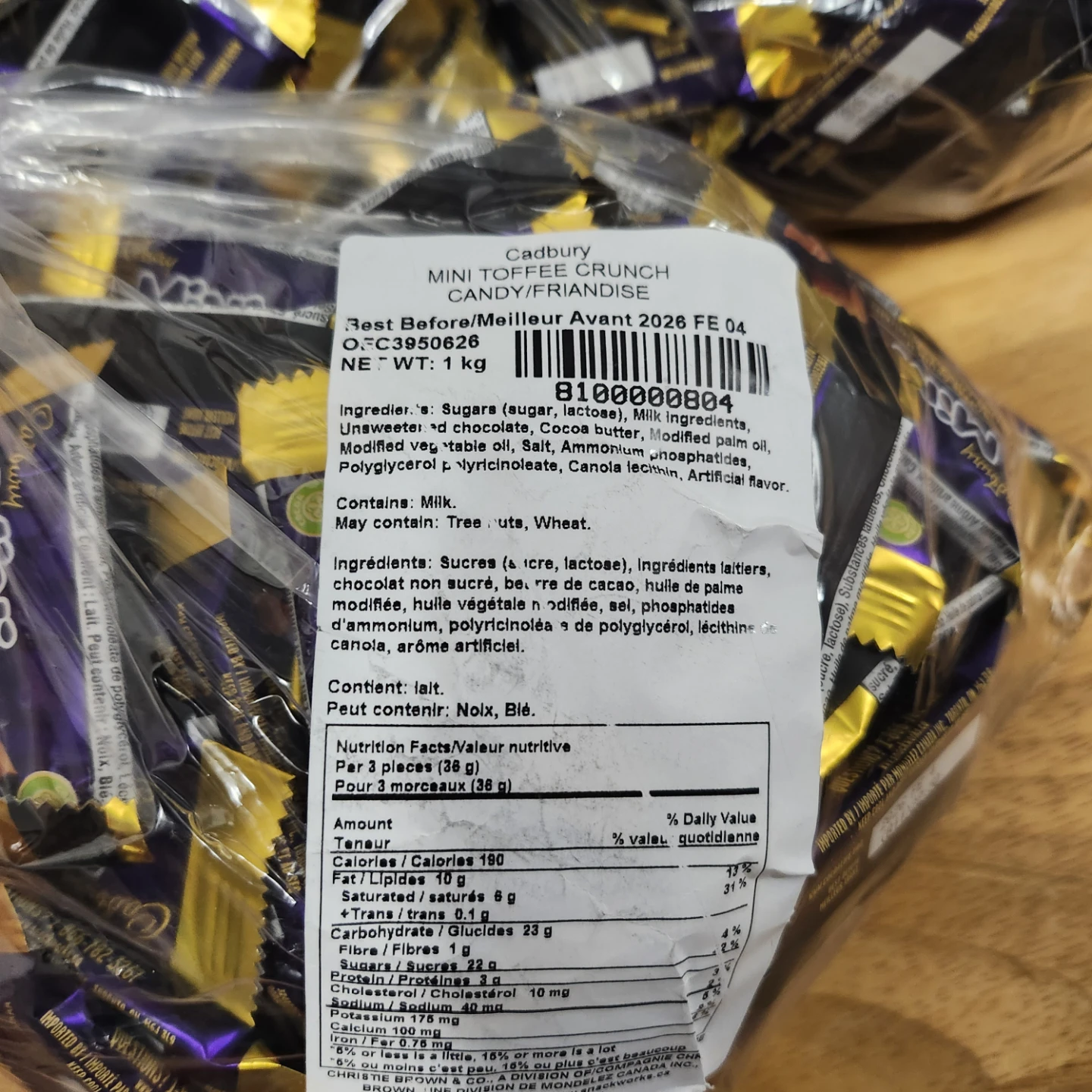 CADBURY MINI TOFFEE CRUNCH Choc Bars - photo 2