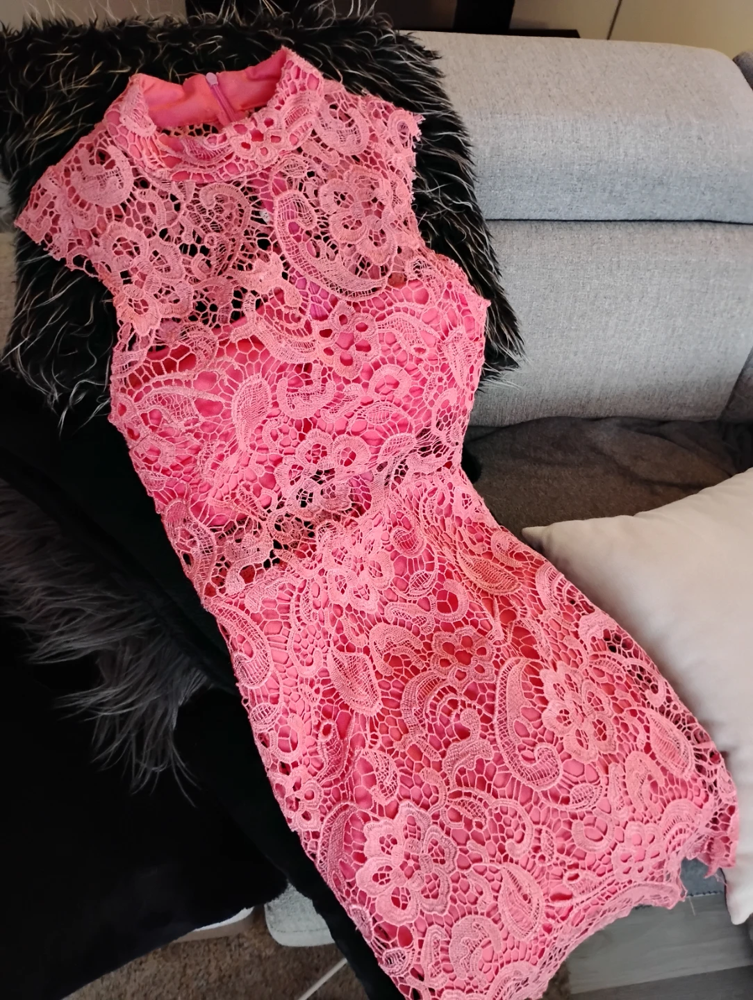 🥕🥕🥕Gorgeous Pink Coral Croche Dress - photo 4
